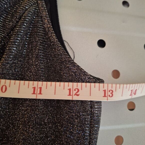 Speechless Womens Glittery Skater Dress Metallic Sleeveless Glam Party Rock XS - Picture 12 of 12